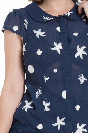 Voodoo Vixen Kelly Under-The-Sea Embroidered Top 3 Voodoo Vixen Kelly Under-The-Sea Embroidered Top - Image 3