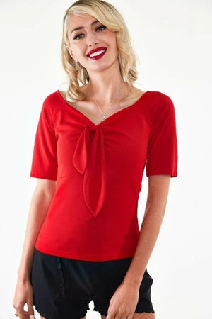 Voodoo Vixen Knit Pullover Front Tie Top 3 Voodoo Vixen Knit Pullover Front Tie Top - Image 3