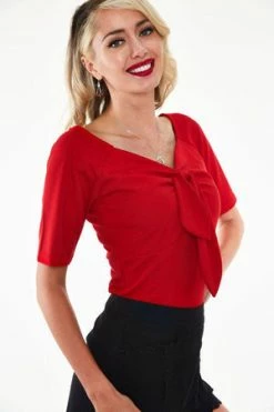 Voodoo Vixen Knit Pullover Front Tie Top 8 Voodoo Vixen Knit Pullover Front Tie Top -Clorhing Shop knit pullover front tie top voodoo vixen 4 300x