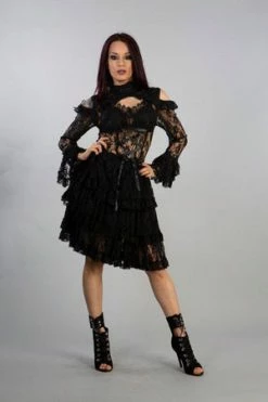 Burleska Kyra Dress In Black Lace