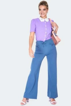 Voodoo Vixen Lace Collar SS Blouse -Clorhing Shop lace collar ss blouse tpa 2541 03.1387 300x