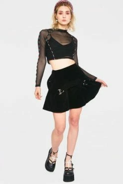 JAWBREAKER LCD Stripe Mesh Top -Clorhing Shop lcd stripe mesh top jawbreaker 4 300x