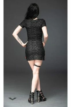 QUEEN OF DARKNESS Leather-Look Mini Dress Ripped-Off Look 6 QUEEN OF DARKNESS Leather-Look Mini Dress Ripped-Off Look -Clorhing Shop leather look mini dress ripped off look queen of darkness 3 300x