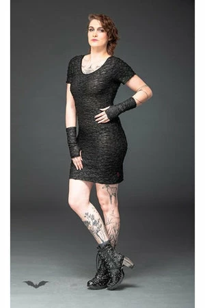 QUEEN OF DARKNESS Leather-Look Mini Dress Ripped-Off Look 4 QUEEN OF DARKNESS Leather-Look Mini Dress Ripped-Off Look - Image 4