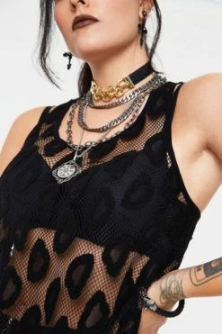 JAWBREAKER Leo Mesh Sleeveless Top -Clorhing Shop leo mesh sleeveless top jawbreaker 4 300x
