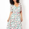 Voodoo Vixen Leona Cherry Print Black Tea Dress