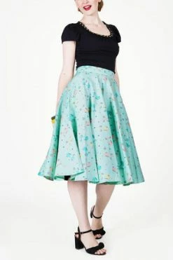 Voodoo Vixen Lilly Retro Scooter Print Swing Skirt -Clorhing Shop lilly retro scooter print swing skirt voodoo vixen 3 300x