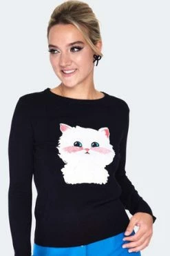 Voodoo Vixen Long Sleeve Kitty Sweater