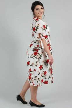 Voodoo Vixen Lorelei Floral Calf Length Dress -Clorhing Shop lorelei floral calf length dress voodoo vixen 8 300x