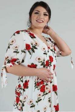 Voodoo Vixen Lorelei Floral Calf Length Dress -Clorhing Shop lorelei floral calf length dress voodoo vixen 9 300x