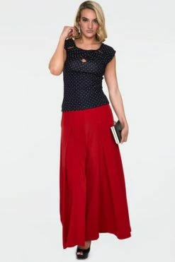 Voodoo Vixen Maddie Black Polka Dot Keyhole Top -Clorhing Shop maddie black polka dot keyhole top tpa 2454 02.1062 300x