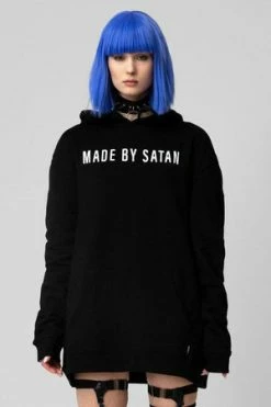 Long Clothing Made By Satan Oversize Hooded Sweat - Unisex