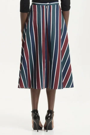 Voodoo Vixen Madelyn Striped Full Circle Skirt 2 Voodoo Vixen Madelyn Striped Full Circle Skirt - Image 2