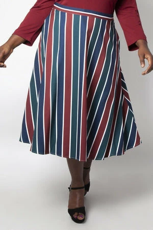 Voodoo Vixen Madelyn Striped Full Circle Skirt 3 Voodoo Vixen Madelyn Striped Full Circle Skirt - Image 3