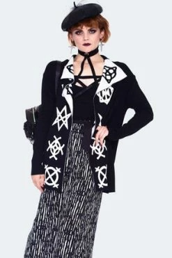 JAWBREAKER Magic Symbols Reverse Cardigan -Clorhing Shop magic symbols reverse cardigan caa 3650 04.1168 300x