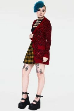 JAWBREAKER Maneater Leopard Print Oversized Cardigan -Clorhing Shop maneater red leopard print oversized cardigan caa 3550 03.963 300x