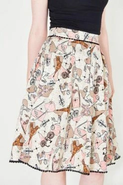 Voodoo Vixen Marienne Parisian Print Skirt -Clorhing Shop marienne parisian print skirt voodoo vixen 4 300x