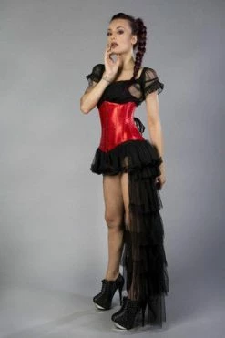 Burleska Maya Bustle Skirt In Net -Clorhing Shop maya bustle skirt in net burleska 3 300x