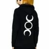 Dr Faust Moon Child Women's Black Hoodie - Aranza