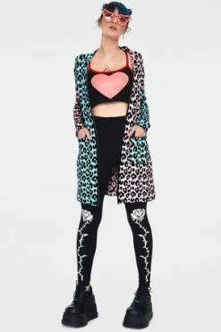 JAWBREAKER Multi Pastel Leopard Print Cardigan -Clorhing Shop multi pastel leopard print cardigan caa 3250 02.906 300x
