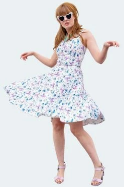 Voodoo Vixen Nautical Print Button Front Dress -Clorhing Shop nautical print button front dress dra 9538 01.1663 300x