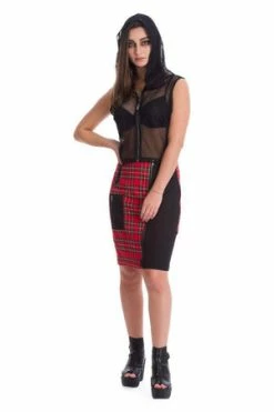 Banned Nightmare Net Cold Shoulder Hoodie -Clorhing Shop nightmare net cold shoulder hoodie banned 4 300x