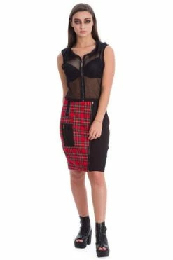 Banned Nightmare Net Cold Shoulder Hoodie