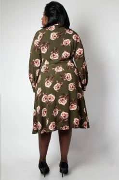 Voodoo Vixen Nora Floral 40s Style Tea Dress -Clorhing Shop nora floral 40s style tea dress voodoo vixen 6 300x