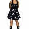 Dr Faust Not Your Typical Unicorn And Stars Black Mini Dress - Amelia