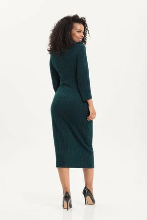 Voodoo Vixen Olivia Green Knit Fitted Dress 2 Voodoo Vixen Olivia Green Knit Fitted Dress - Image 2
