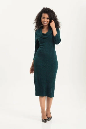 Voodoo Vixen Olivia Green Knit Fitted Dress 3 Voodoo Vixen Olivia Green Knit Fitted Dress - Image 3