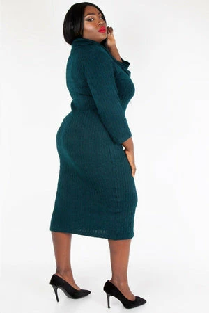 Voodoo Vixen Olivia Green Knit Fitted Dress 6 Voodoo Vixen Olivia Green Knit Fitted Dress - Image 6
