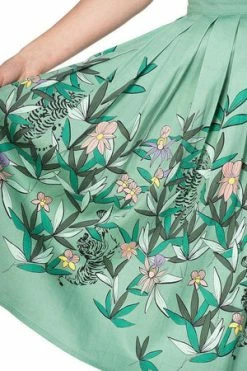 Banned Oriental Tiger Fit N Flare Skirt -Clorhing Shop oriental tiger fit n flare skirt banned 4 300x