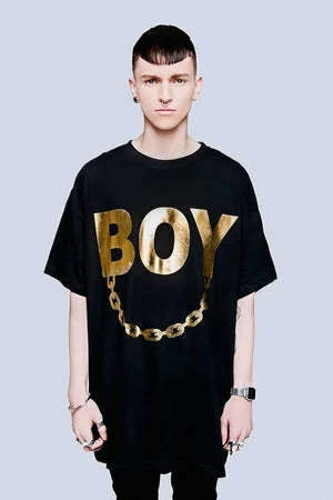 Long Clothing Oversize Boy Chain T-Shirt - Unisex 2 Long Clothing Oversize Boy Chain T-Shirt - Unisex - Image 2