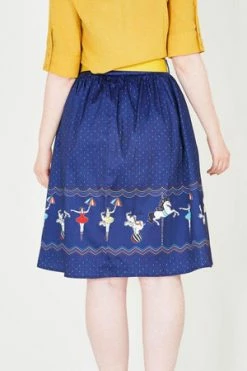 Clorhing Shop -Clorhing Shop patricia print skirt with a circus themed border voodoo vixen 2 300x