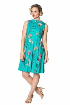 Banned Peacock Baroque Fit N Flare Dress -Clorhing Shop peacock baroque fit n flare dress banned 4 300x