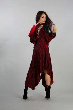 Burleska Pentagram Dress In Cotton And Black Lace -Clorhing Shop pentagram dress in cotton and black lace burleska 7 300x