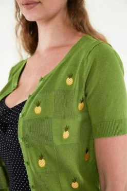 Voodoo Vixen Peyton Pineapple Cardigan -Clorhing Shop peyton pineapple cardigan voodoo vixen 5 300x