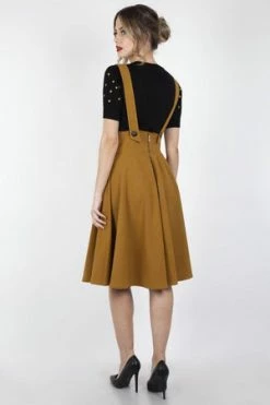 Voodoo Vixen Phoebe High Waisted Overall Skirt 20 Voodoo Vixen Phoebe High Waisted Overall Skirt -Clorhing Shop phoebe high waisted overall skirt in mustard voodoo vixen 2 790aaf37 9a0c 4a8b a321 c0a27dc00c52 300x