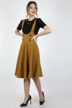 Voodoo Vixen Phoebe High Waisted Overall Skirt 19 Voodoo Vixen Phoebe High Waisted Overall Skirt -Clorhing Shop phoebe high waisted overall skirt in mustard voodoo vixen 59618757 8e5c 454e a99a 06c43a57851b 300x