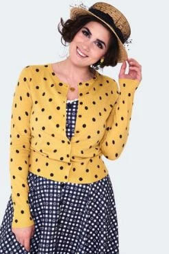 Voodoo Vixen Polka Dot Cardigan -Clorhing Shop polka dot cardigan caa 3611 01.1459 300x