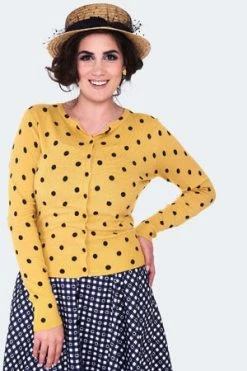 Voodoo Vixen Polka Dot Cardigan -Clorhing Shop polka dot cardigan caa 3611 04.1459 300x