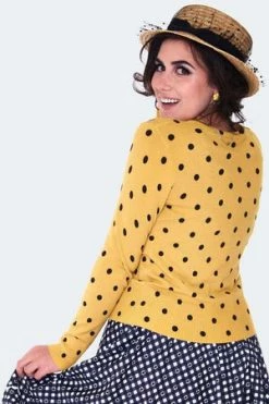 Voodoo Vixen Polka Dot Cardigan -Clorhing Shop polka dot cardigan caa 3611 05.1459 300x