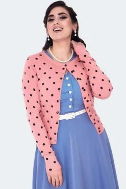 Voodoo Vixen Polka Dot Cardigan -Clorhing Shop polka dot cardigan caa 3613 01.1226 300x