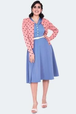 Voodoo Vixen Polka Dot Cardigan -Clorhing Shop polka dot cardigan caa 3613 02.1226 300x
