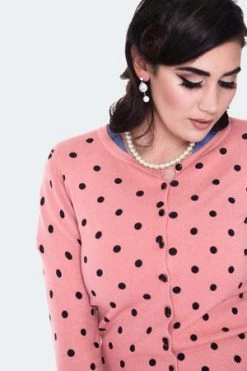 Voodoo Vixen Polka Dot Cardigan -Clorhing Shop polka dot cardigan caa 3613 03.1226 300x