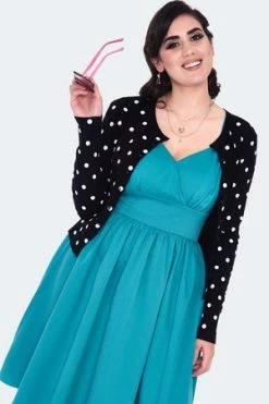 Voodoo Vixen Polka Dot Cardigan -Clorhing Shop polka dot cardigan caa 3614 01.1347 300x