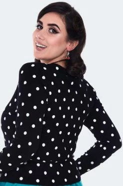 Voodoo Vixen Polka Dot Cardigan -Clorhing Shop polka dot cardigan caa 3614 05.1347 300x