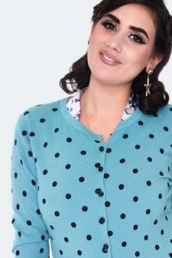 Voodoo Vixen Polka Dot Cardigan -Clorhing Shop polka dot cardigan caa 3615 04.1348 300x