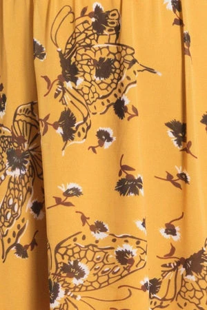 Voodoo Vixen Posy Yellow Butterfly Dress 5 Voodoo Vixen Posy Yellow Butterfly Dress - Image 5